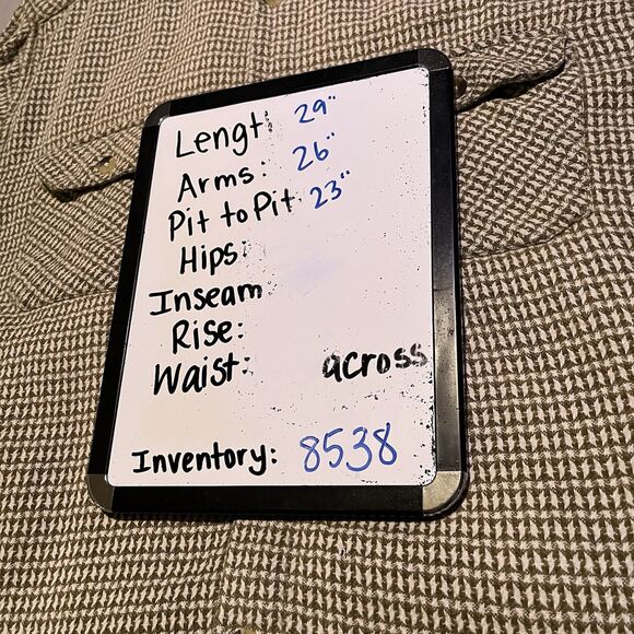 Bad Boy Vintage Shacket Jacket Shirt Button Up Thick Cotton Plaid Brown Green L - Picture 10 of 10